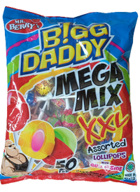 Mr. Berry's Bigg Daddy Mega Mix XXL Lollipops 50 Pcs