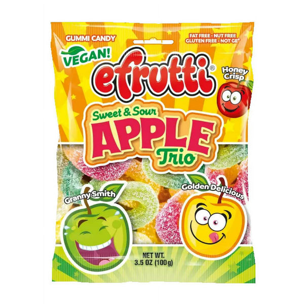 Efrutti Sweet & Sour Apple Trio Gummi Candy 100g