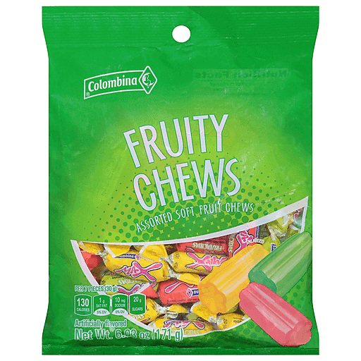 Colombina Fruity Chews Max Candy Peg Bag 170g