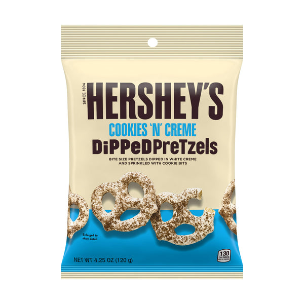 Hershey's Cookies n Creme Dipped Pretzels 120g (Best Before Date 04/2024)