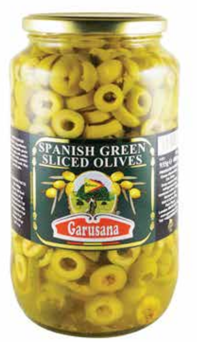 Garusana Spanish Sliced Green Olives Large 935g