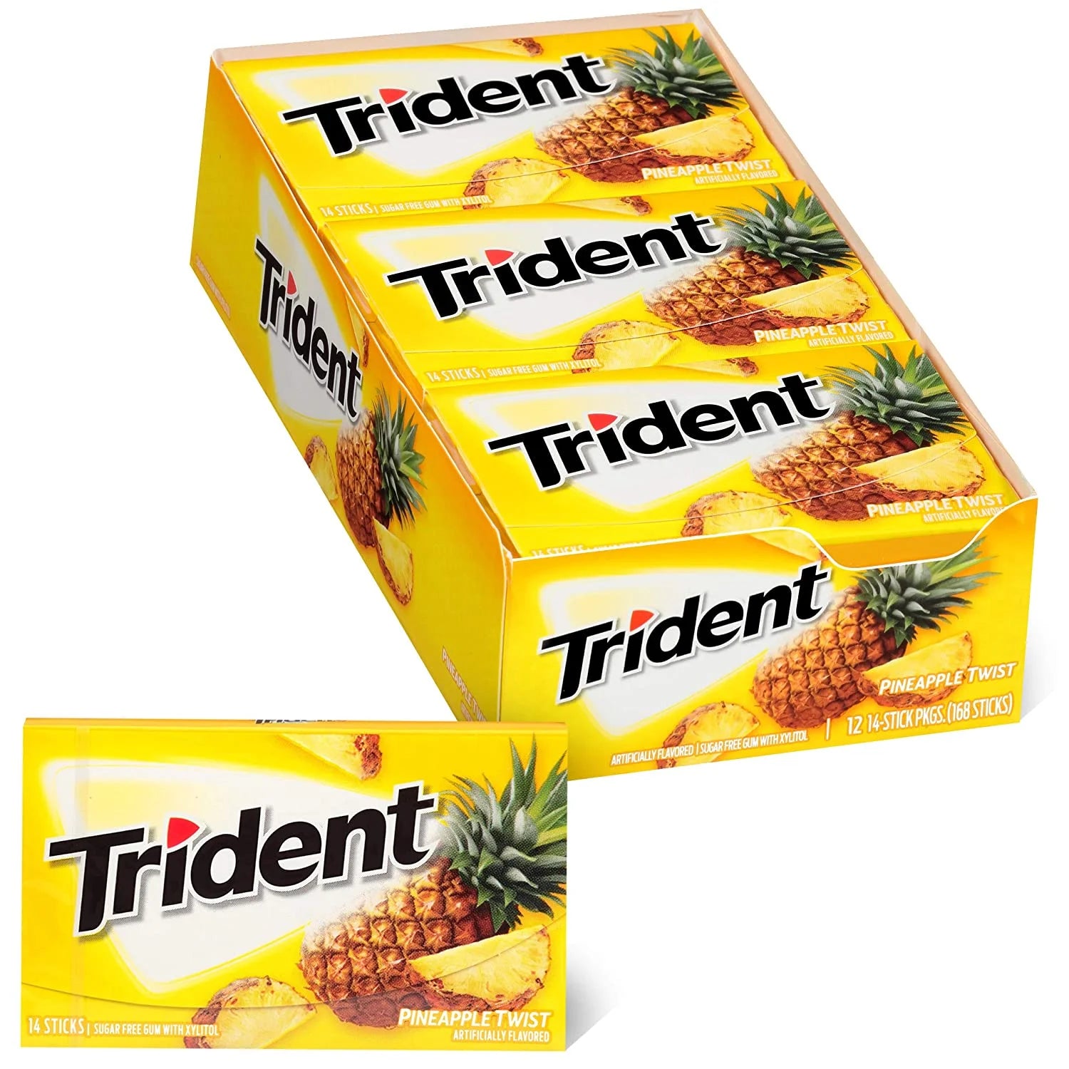 Trident Pineapple Twist Sugar Free Gum 12 Pack