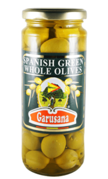 Garusana Spanish Green Whole Olives 340g