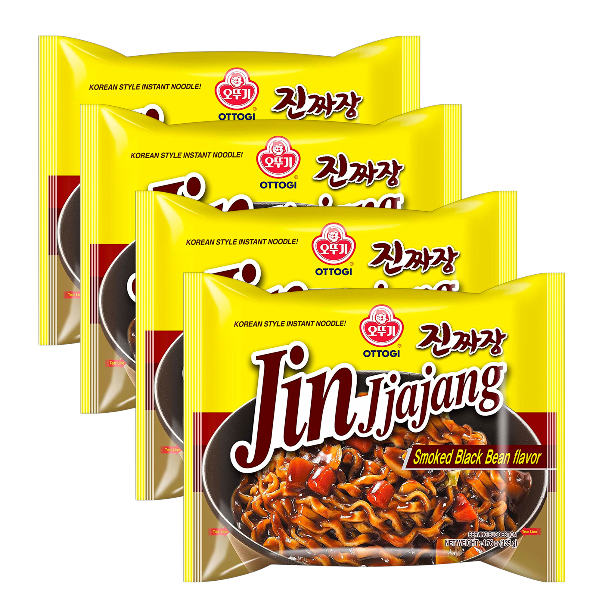 Japan) OTTOGI JIN Jjajang- Korean Style Instant Noodles Smoked Black