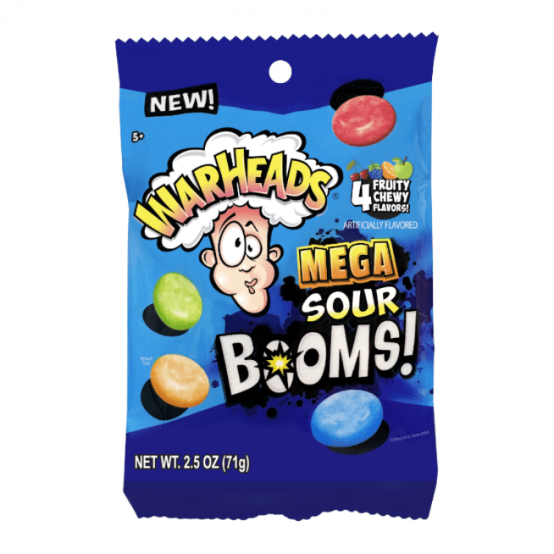 GUDON / WARHEAD JUNK スプリット EP Warheads Mega Sour Booms 4 Fruity Flavours Peg Bags 71g(Best Before Da