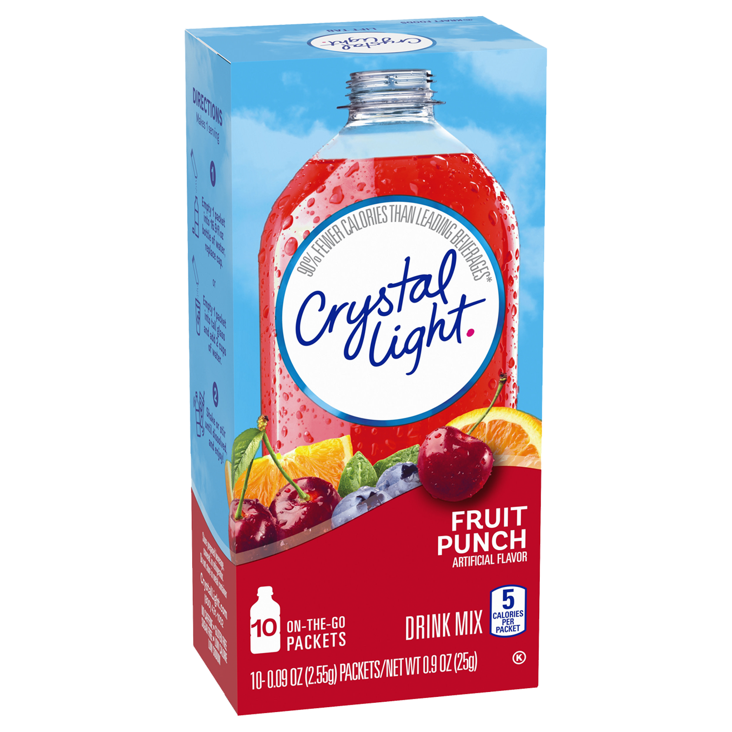 Crystal Light On The Go Fruit Punch Drink Mix 25g