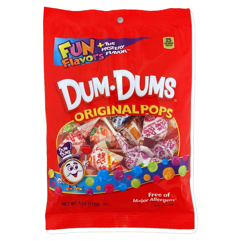 Dum Dums Original Pops 113g sold by American grocer Uk