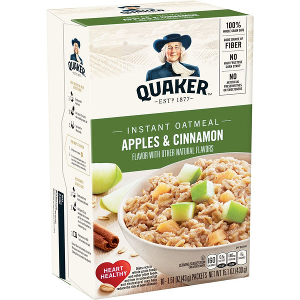 Quaker Instant Oatmeal Apple & Cinnamon 340g