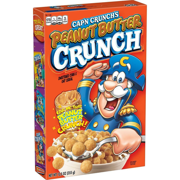 Quaker Cap'n Crunch Peanut Butter Crunch Cereal 325g (Best Before Date 14/04/2024)