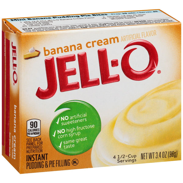 Jell-O Instant Banana Cream Pudding & Pie Filling 96g