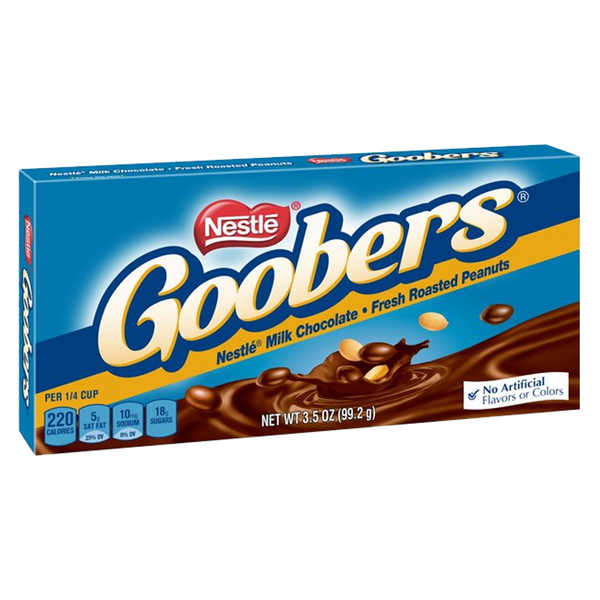 Nestle Goobers Milk Chocolate Dry Roasted Peanuts Concession Box 99.2g