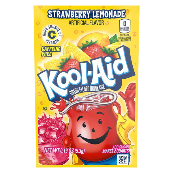 Kool-Aid Strawberry Lemonade Unsweetened Drink Mix 5.3g (Best Before Date 15/01/2024)