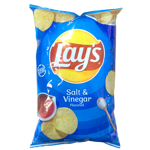 Lay's Salt & Vinegar Flavoured Potato Chips 184.2g (Best Before Date 30/04/24)