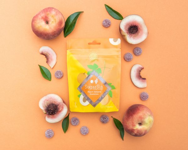 SugarSin Peach Sangria Gummies 100g (Best Before 12/2023)