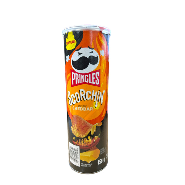 Pringles Scorchin Cheddar Flavoured Potato Chips 156g [Canadian]