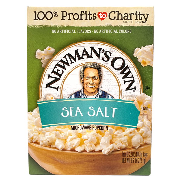 Newman's Own Sea Salt Microwave Popcorn 272.1g (Best Before Date 18/05/2024)