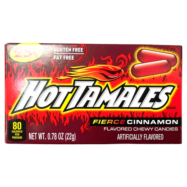 Hot Tamales Fierce Cinnamon Chewy Candy 22g (Pack of 24)