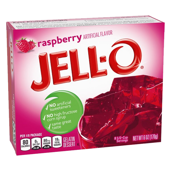 Jell-O Raspberry Gelatin Dessert Mix 85g (Best Before Date 13/03/2024)