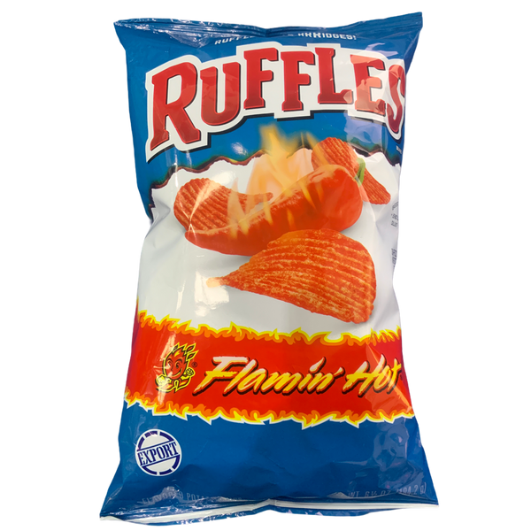 Ruffles Flamin' Hot Potato Chips 184.2g (Best Before Date 31/03/2024)