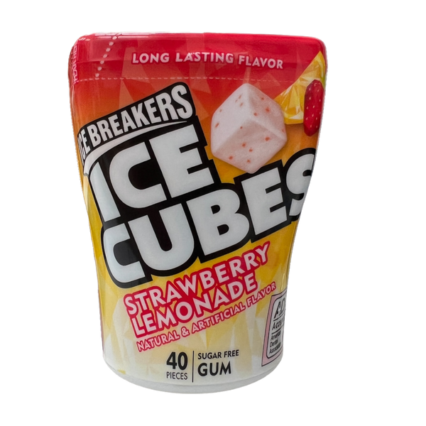 Ice Breakers Ice Cubes Strawberry Lemonade Sugar Free Gum 40 Pcs