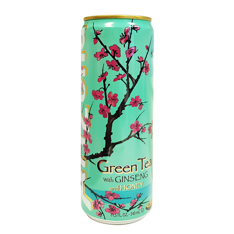 Arizona Green Tea with Ginseng and Honey Slim Cans 340ml