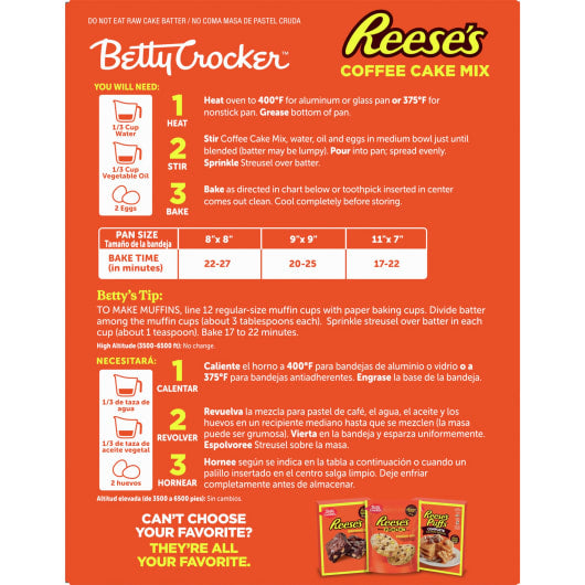 Betty Crocker Reese's Peanut Butter Coffee Cake Mix 402g