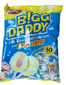 Mr. Berry's Bigg Daddy Milk Flavoured with Toffee Centre XXL Lollipops 50 Pcs