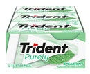 Trident Purely Spearmint Sugar Free Gum (12 x 14 Pcs) (Best Before Date : 13 Apr 2025)