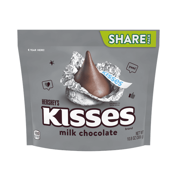 Hershey's Milk Chocolate Kisses Candy 306g Share Pack
