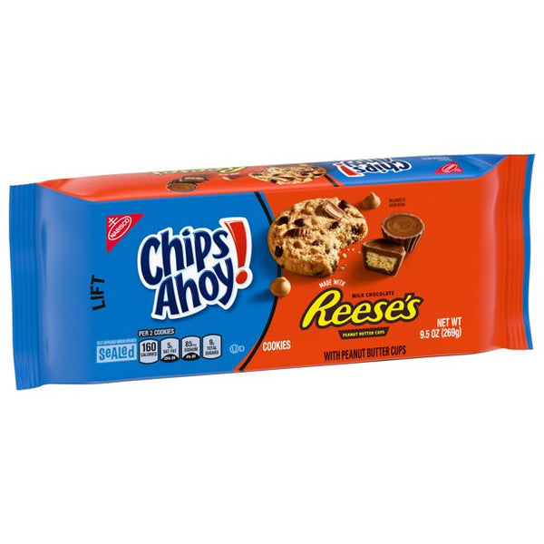 Nabisco Chip Ahoy! Original Reese's Peanut Butter Cup Cookies 269g (Best Before Date 15/12/24)