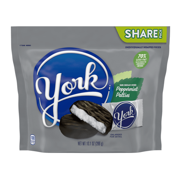 York Dark Chocolate Covered Peppermint Patties 286g Share Pack