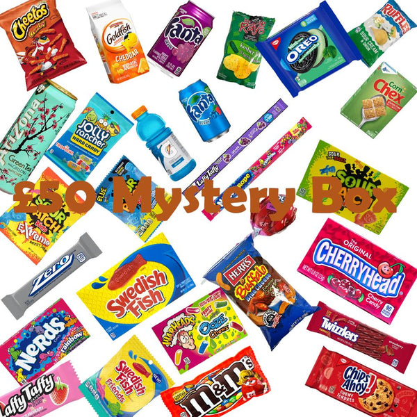 £50 American Sweets, Crisps, Drinks, Cookies and Drinks Bundle