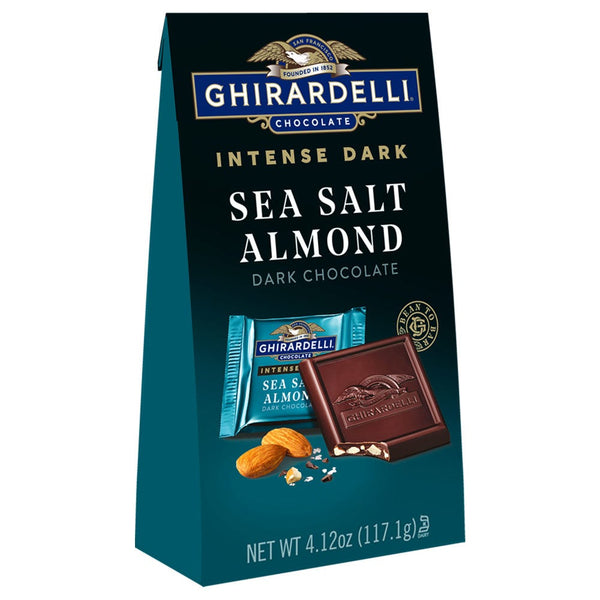 Ghirardelli Chocolate Intense Dark Sea Salt Almond Dark Chocolate 117.1g( Best Before Date 31/03/2024)