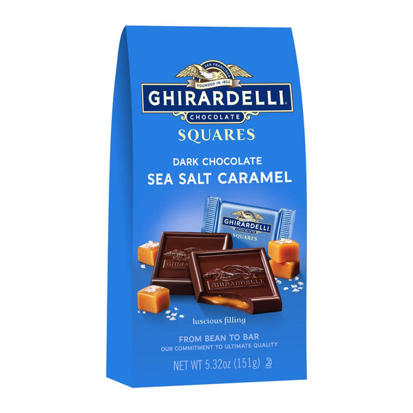 Ghirardelli Chocolate Squares Dark Chocolate Sea Salt Caramel 151g