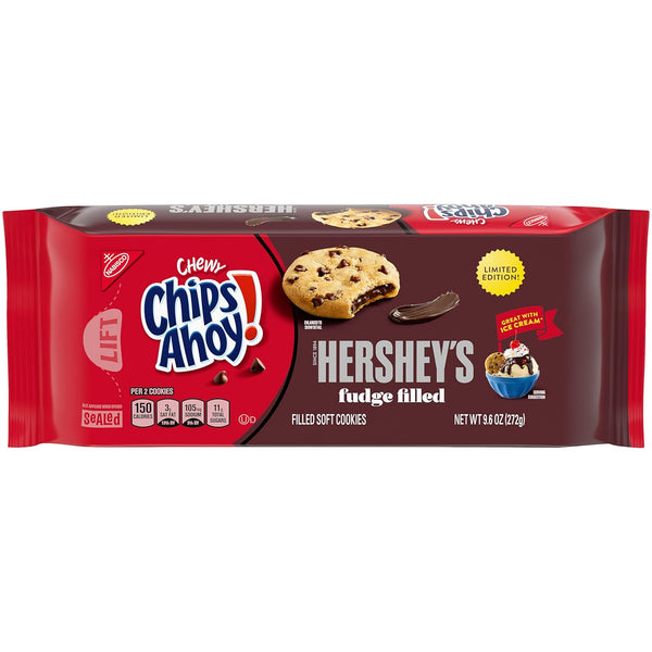 Nabisco Chip Ahoy! Chewy Hershey's Fudge Filled Soft Cookies Cookies 272g (Best Before Date 07/12/2023)
