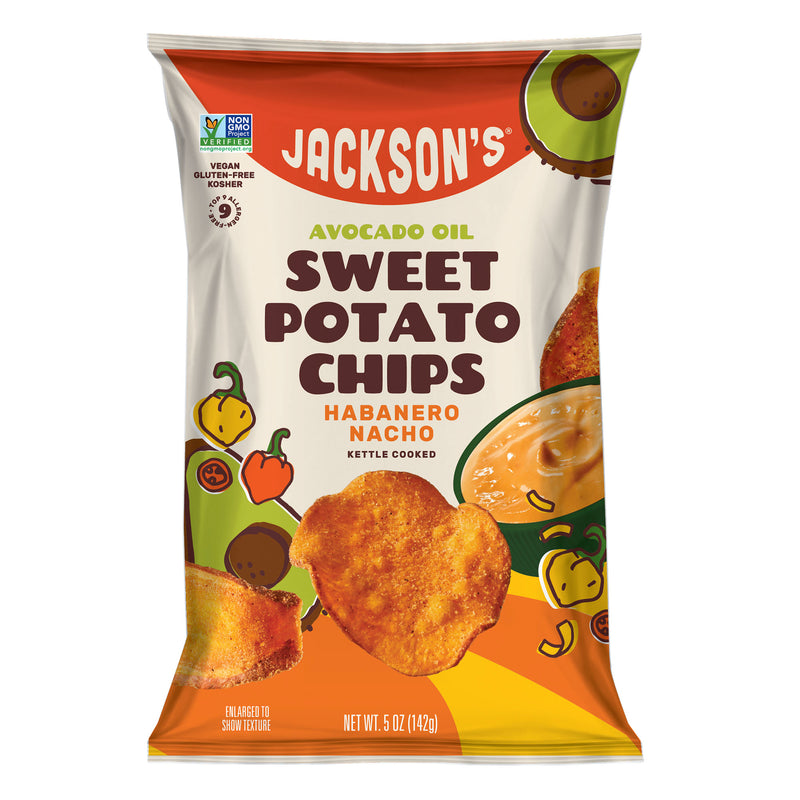 Jackson's Avocado Oil Sweet Potato Chips 142g | Kettle Cooked Chips | 6 Flavours