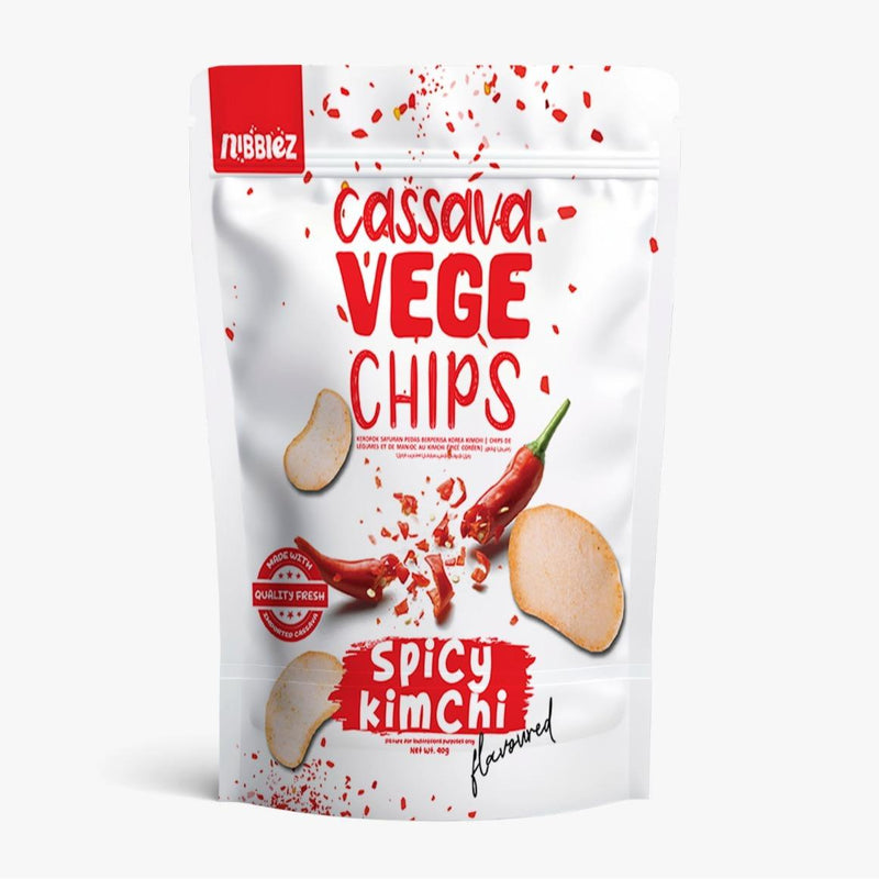 Nibblez Cassava Vege & Salmon Chips | Cassava Crisps | Salmon Crisps | Choose Your Flavour | Spicy Kimchi, Sour Cream & Onion, Tomato Ketchup, Japanese Curry, Black Truffle, Wasabi, Original Flavours