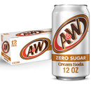 A&W Zero Sugar Cream Soda Flavoured 355ml