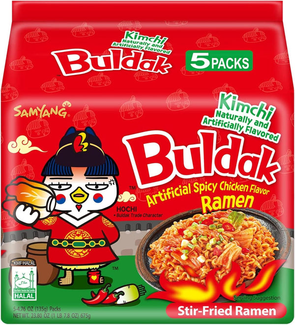 Samyang Kimchi Buldak Hot Flavor Ramen( 5 pack) (BBD : May 2025)