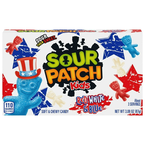 Sour Patch Kids Red White & Blue Soft & Chewy Candy Box 87g