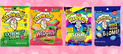 Warheads Bags Bundle Extreme sour 85g | Wedgies 99g | Mega sour booms