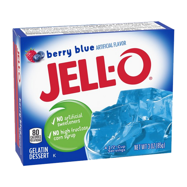 Jell-O Berry Blue Gelatin Dessert Mix 85g