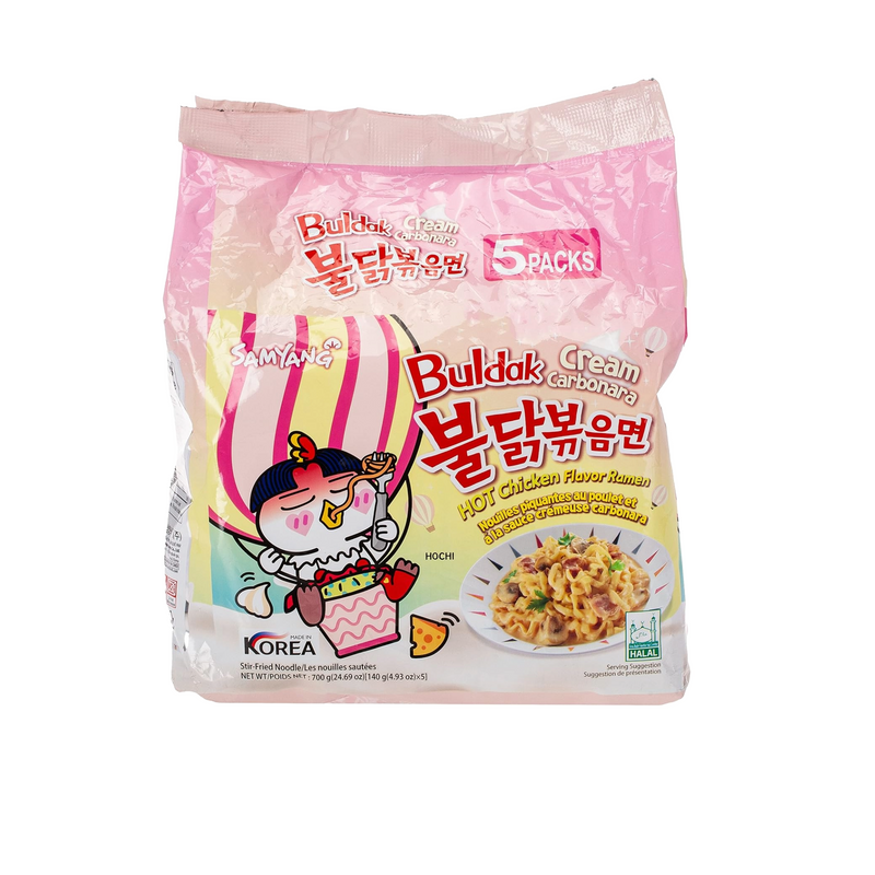 Samyang Buldak Cream Carbonara Hot Chicken Flavor Ramen ( Pack of 5 ) (Best Before : 15 Aug 2025)