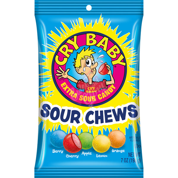 Cry Baby Sour Chews Extra Sour Candy 198g