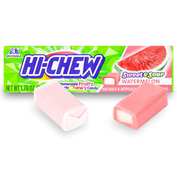 Hi-Chew Fruity Chewy Candy Sweet & Sour Watermelon Flavour 50g