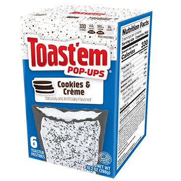Toast'em Pop-Ups Cookie & Cream Toaster Pastries 288g