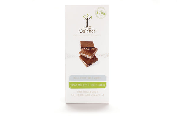 Balance Stevia Luxury tablet Milk Coconut & Crisps 85g