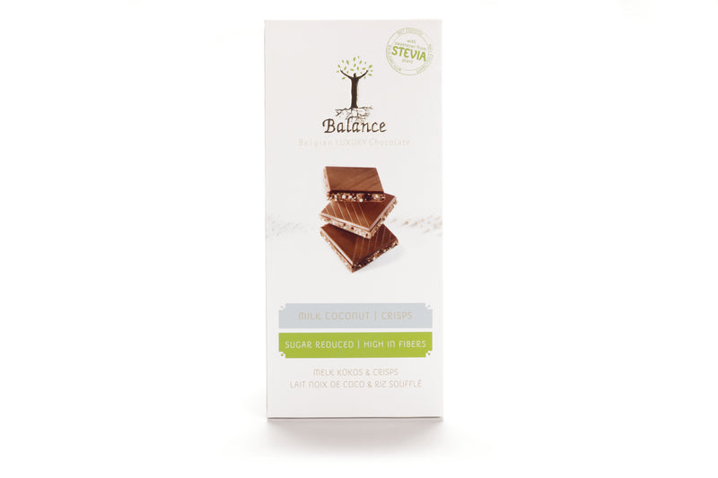 Balance Stevia Luxury tablet Milk Coconut & Crisps 85g