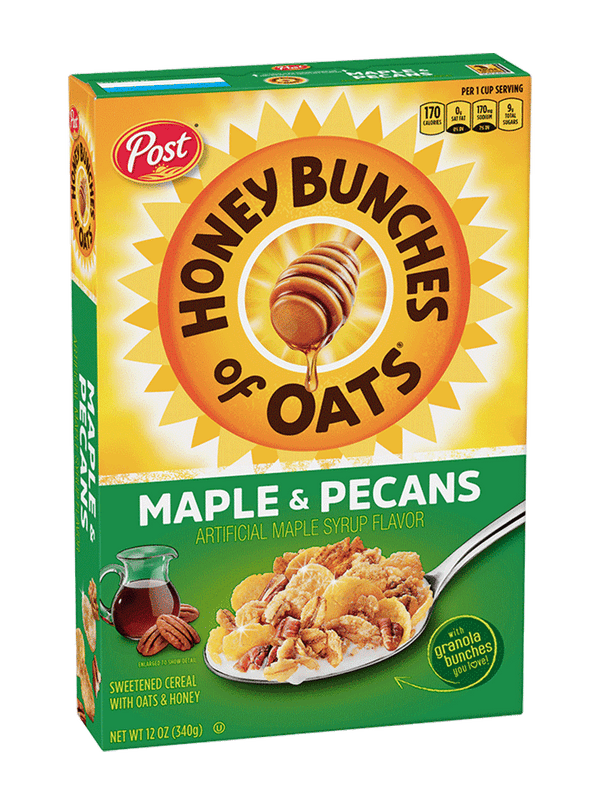Post Honey Bunches of Oats Maple & Pecans Sweetened Cereal 340g (Best Before Date 01/11/2024)