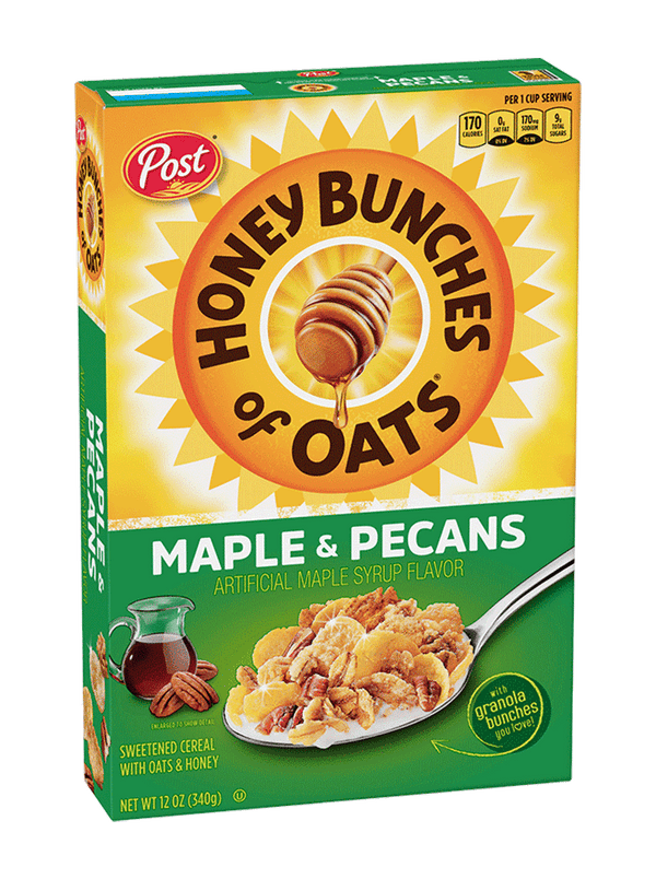 Post Honey Bunches of Oats Maple & Pecans Sweetened Cereal 340g (Best Before Date 27/04/2024)